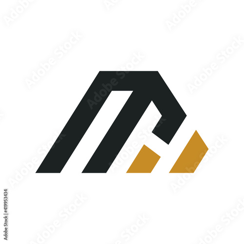 Initial mh letter logo vector template design. Creative abstract letter hm logo design. Linked letter hm logo design.