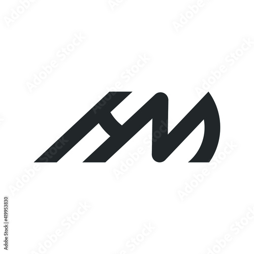 Initial mh letter logo with creative modern business typography vector template. Creative abstract letter hm logo design.