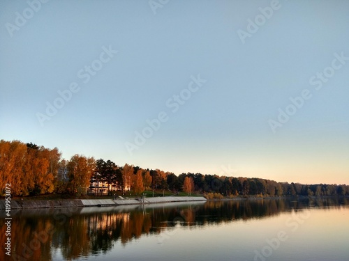 sunrise over the river