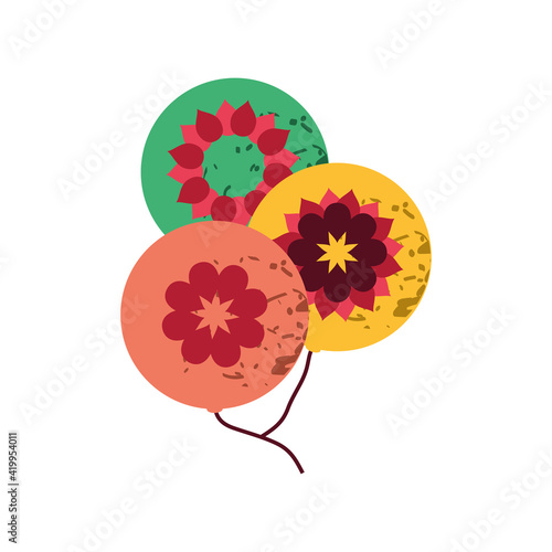floral balloons decoration