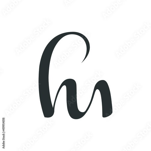 Initial mh letter logo vector template design. Linked letter hm logo design.