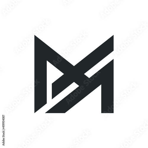 Initial mh letter logo vector template design. Linked letter hm logo design.