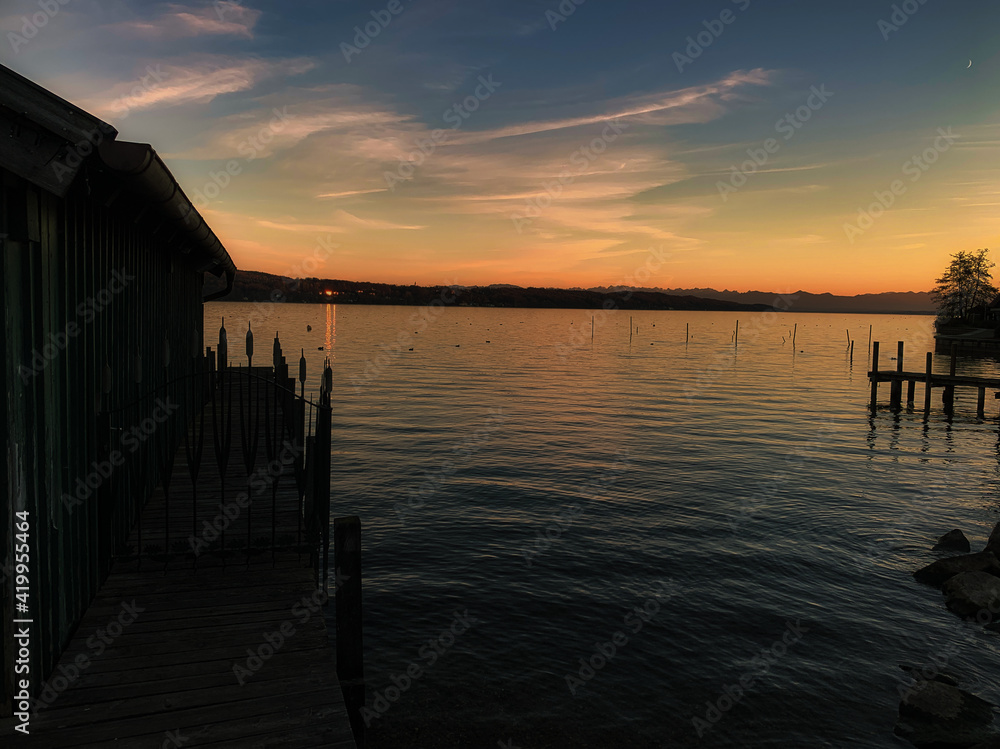 sunset at the pier