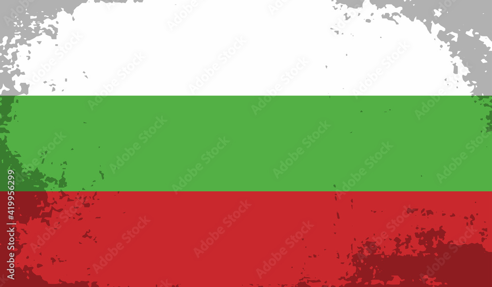 Grunge Bulgaria flag. Bulgaria flag with waving grunge texture. Vector background. Grunge Bulgaria flag. Bulgaria flag with waving grunge texture. Vector background.