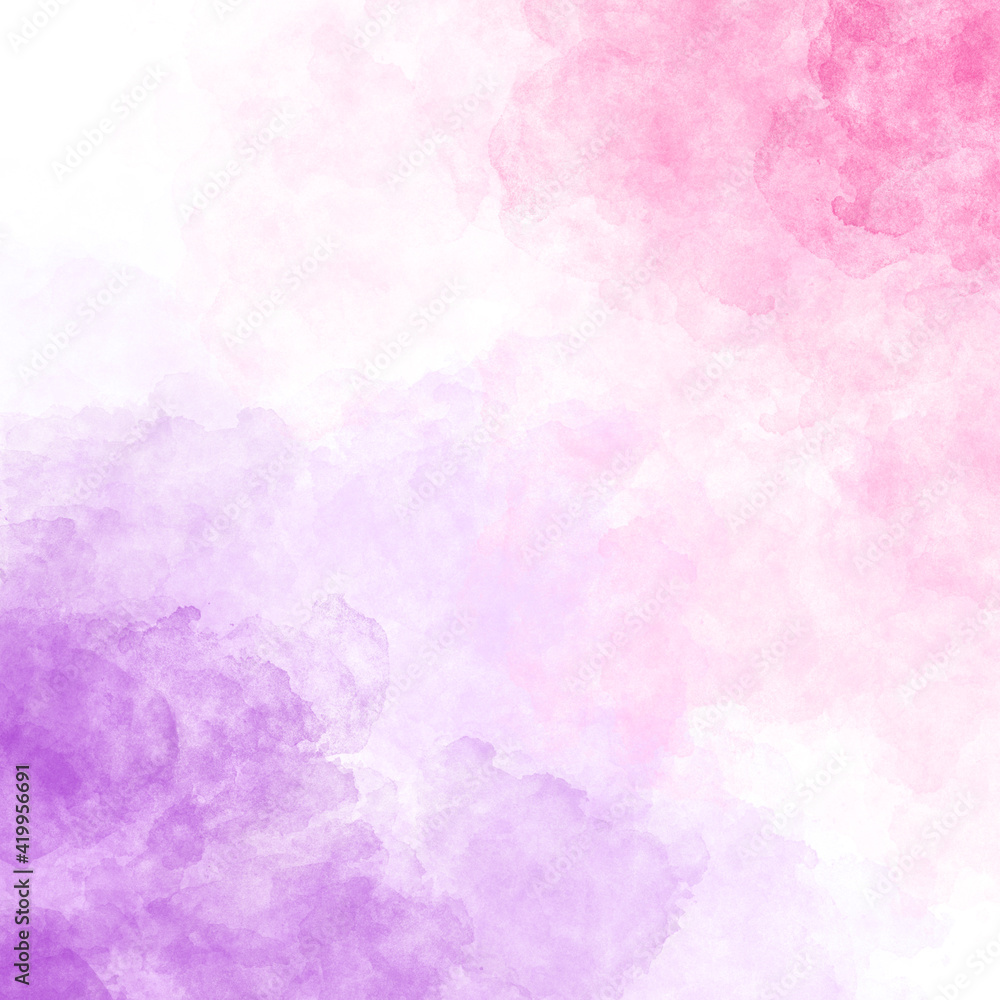 abstract trendy bright watercolor artistic delicate cute background with pink and magenta paint stains