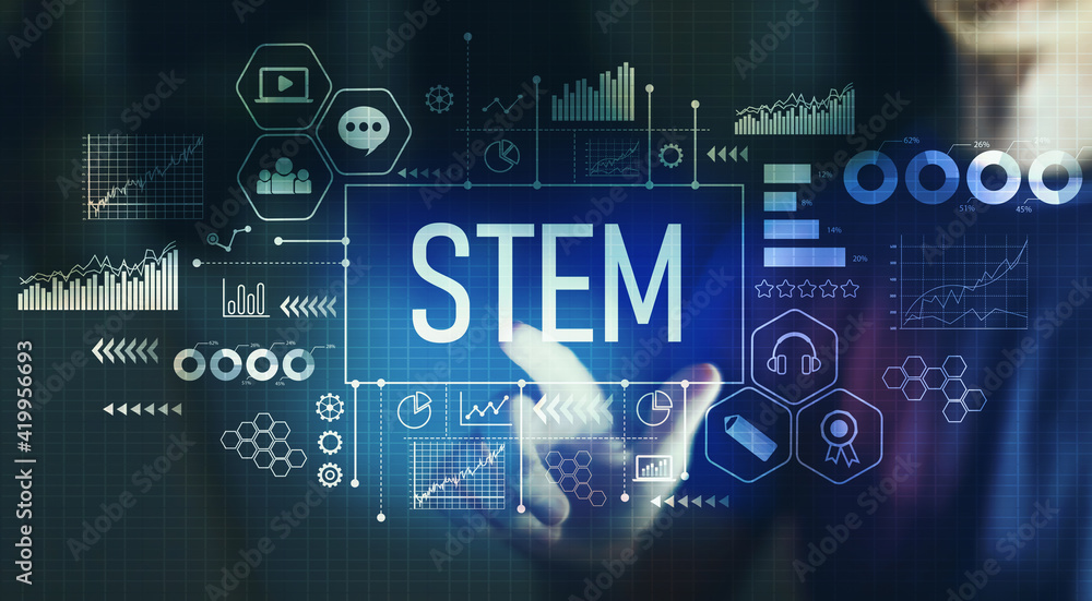 STEM with young man pointing STEM with young man pointing