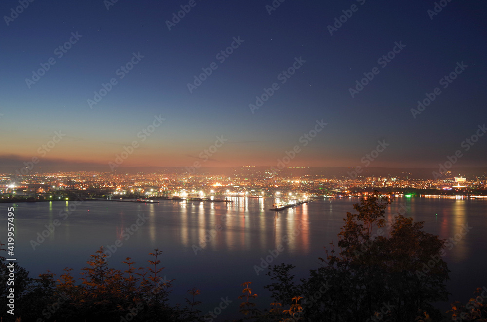 City of Varna during the night