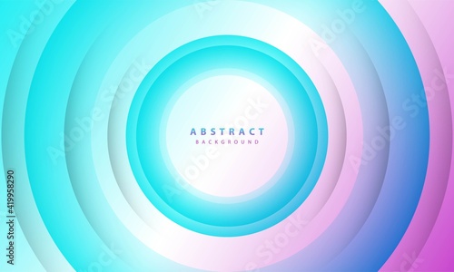 Gradient background. Abstract circle paper cut smooth color composition.