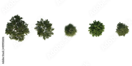 Arboles para post-producción de fachada y cortes en arquitectura