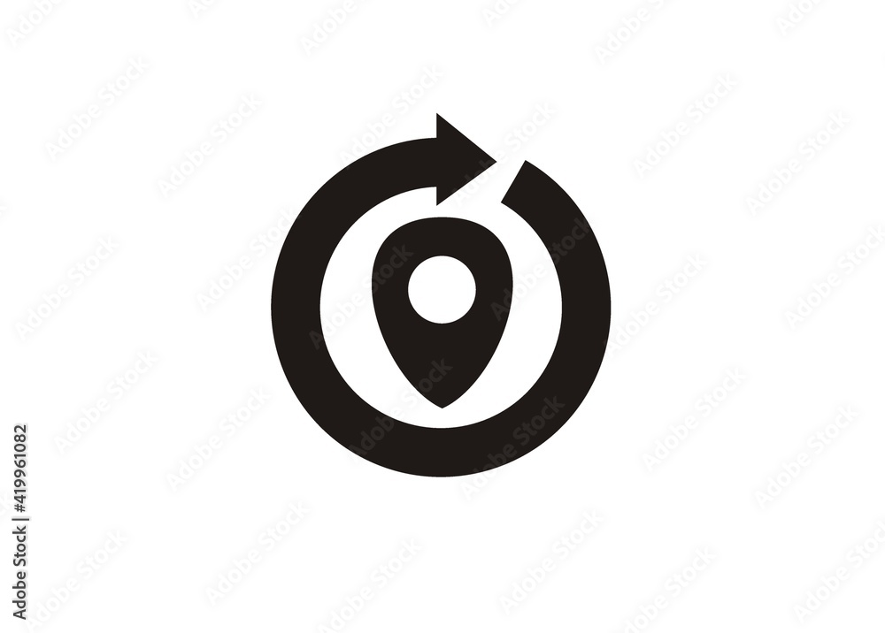 Anywhere and anytime. Simple illustration in black and white. Anywhere and anytime. Simple illustration in black and white.