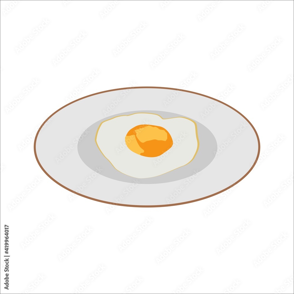 fried egg on a plate