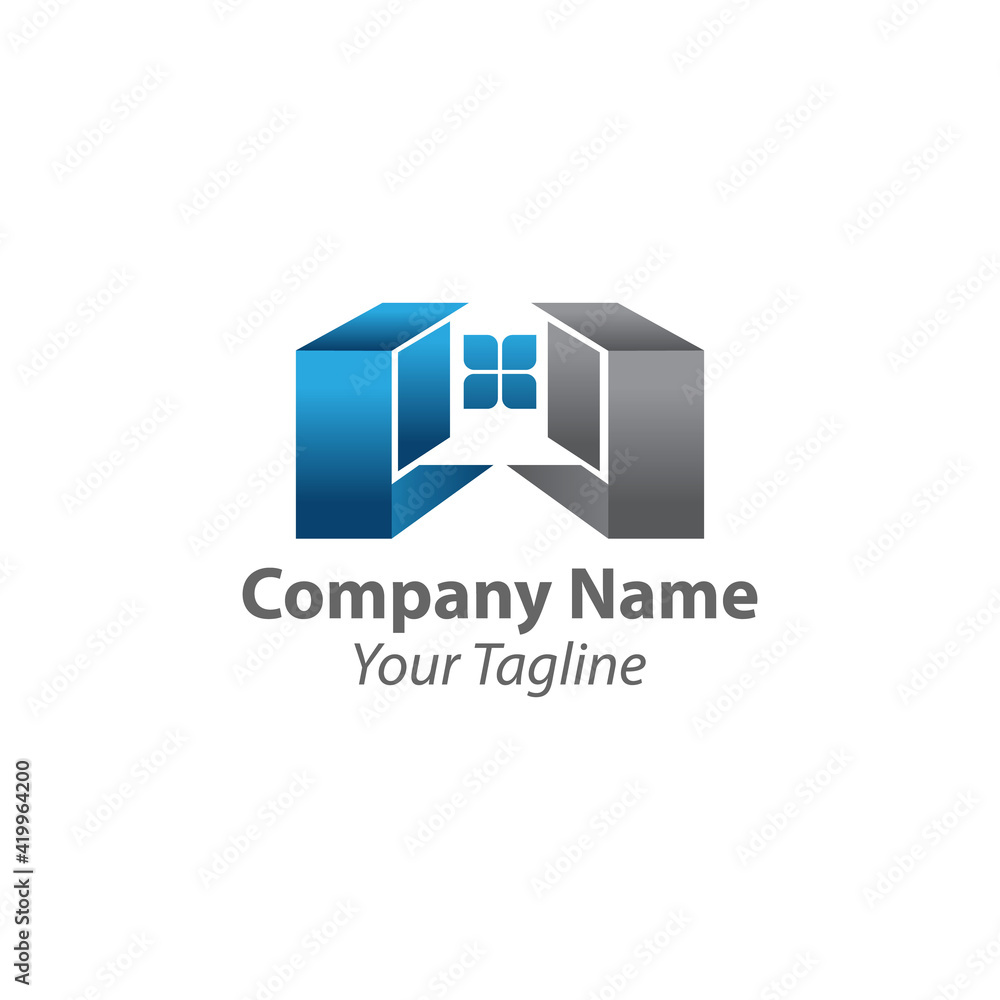 Real Estate Logo design vector template. Skyscrapers silhouette city buildings. Commercial office property business center Logotype. Corporate construction identity icon. Real Estate Logo design vector template. Skyscrapers silhouette city buildings. Commercial office property business center Logotype. Corporate construction identity icon.