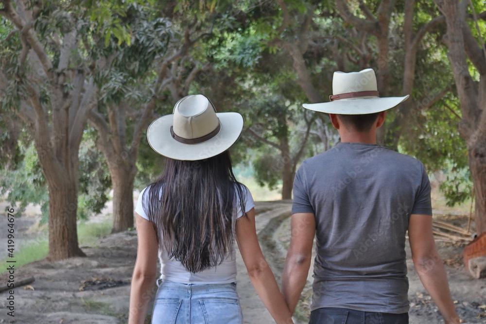 couple in hats