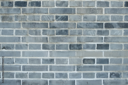 China style buidling brick dirty gray wall with fingerprints texture