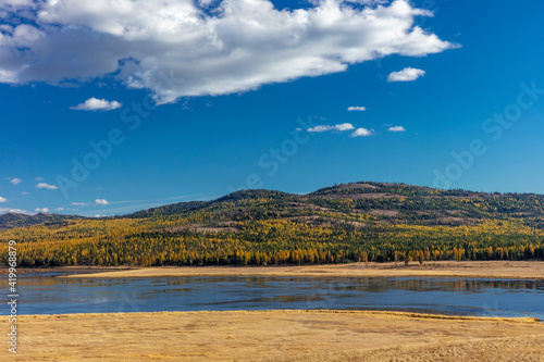 Lost Trail National Wildlife Refuge in autumn near Marion, Montana, USA