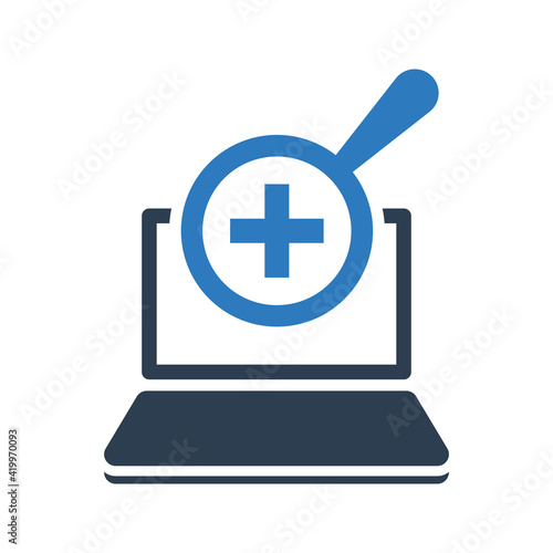 Online doctor search icon