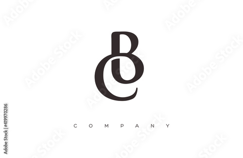initial BC logo design vecor