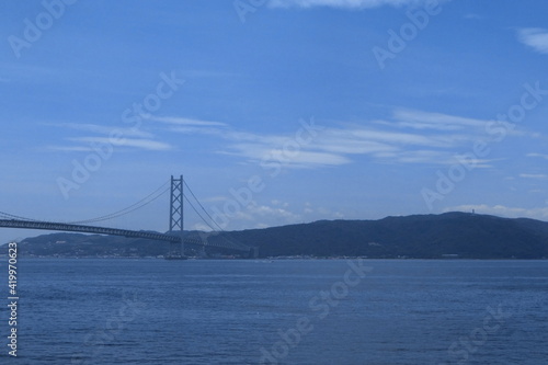 明石海峡大橋(神戸・西舞子からの風景)