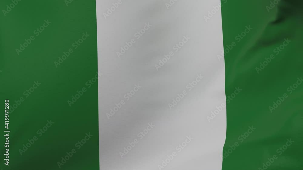 Nigeria waving flag seamless loop animation 4k. Nigeria waving flag seamless loop animation 4k.