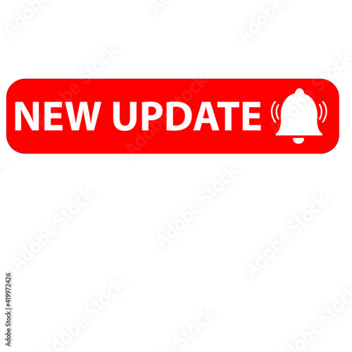 red new update icon on white background. new update symbol. banner new update sign. flat style.