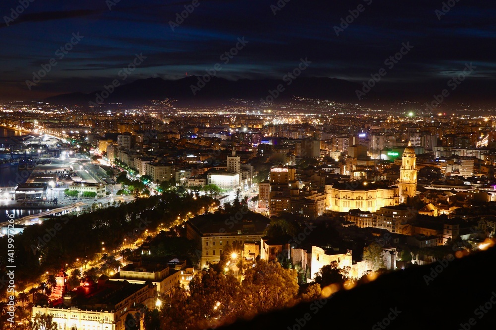 View From Gibralfaro Castle, Malaga, Spain