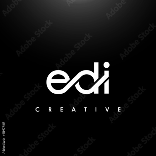 EDI Letter Initial Logo Design Template Vector Illustration