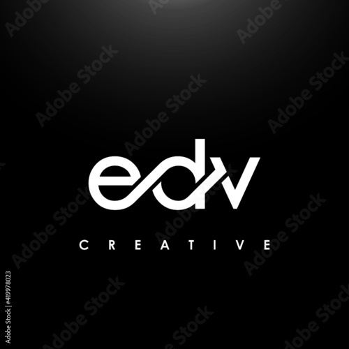 EDV Letter Initial Logo Design Template Vector Illustration