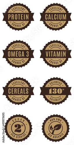 Nutrition Vintage Packaging Stamp