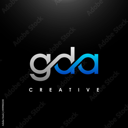 GDA Letter Initial Logo Design Template Vector Illustration