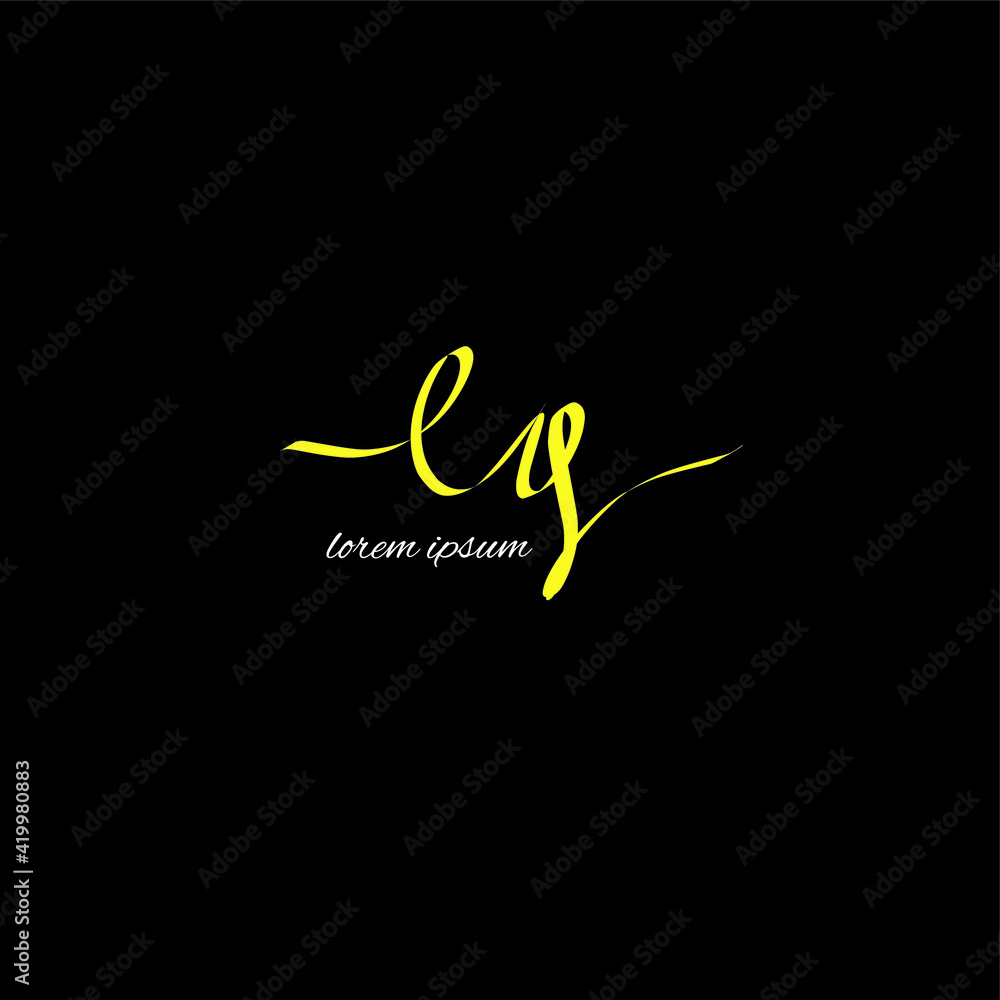 eg e g Initial handwriting or handwritten logo for identity with beauty monogram and elegant logo design eg e g Initial handwriting or handwritten logo for identity with beauty monogram and elegant logo design
