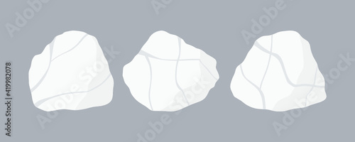 Marble rock specimen illustration set