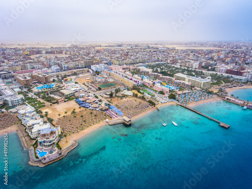 An aerial view on Hurghada town in Egypt © Aliaksandr