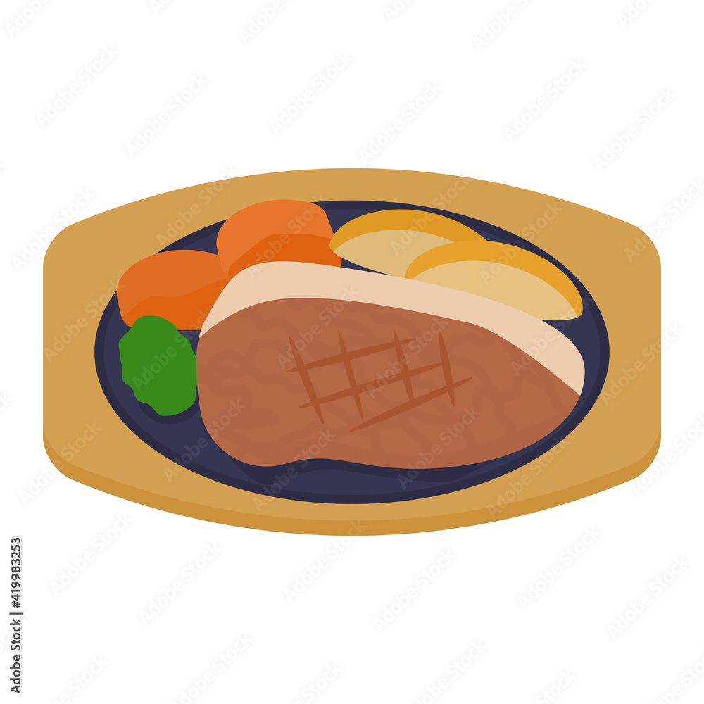 シンプルでかわいいビーフステーキのイラスト フラット Stock Vector Adobe Stock シンプルでかわいいビーフステーキのイラスト フラット Stock Vector Adobe Stock