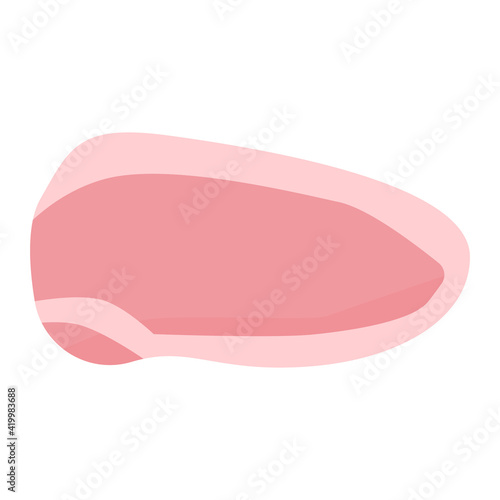 シンプルでかわいい豚肉のイラスト フラット