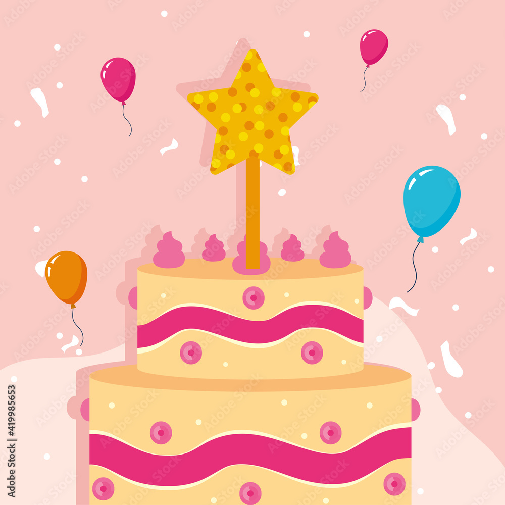 cake with star cake with star