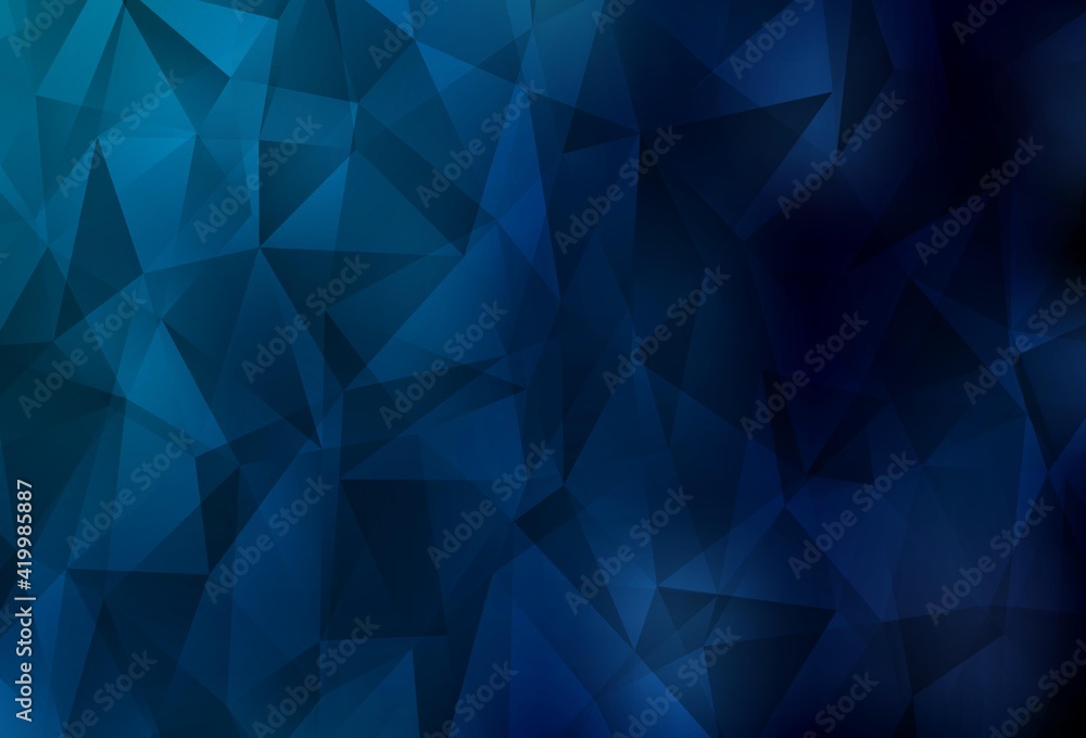 Dark BLUE vector low poly layout. Dark BLUE vector low poly layout.