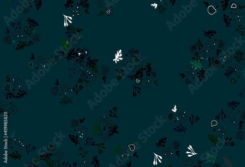Light Green vector backdrop with memphis shapes.