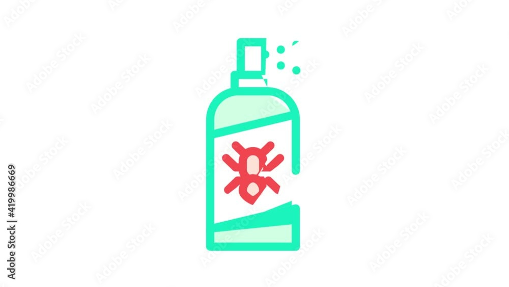 spray from ticks color icon animation spray from ticks color icon animation