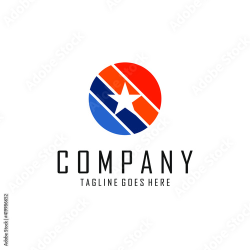 Free Download The star symbol in the center of the circle is various colors - GFXLoad