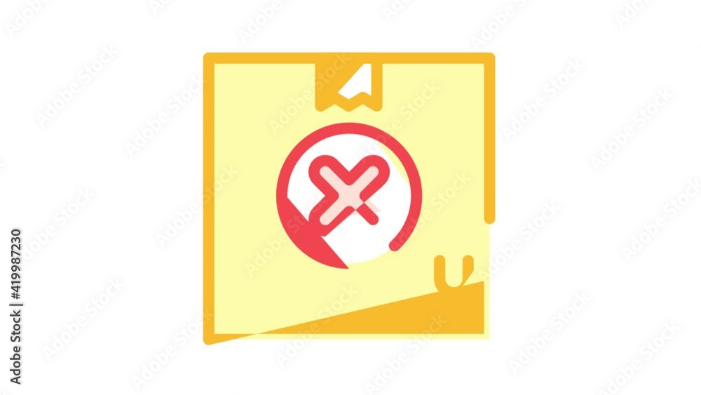 undelivered package box color icon animation undelivered package box color icon animation
