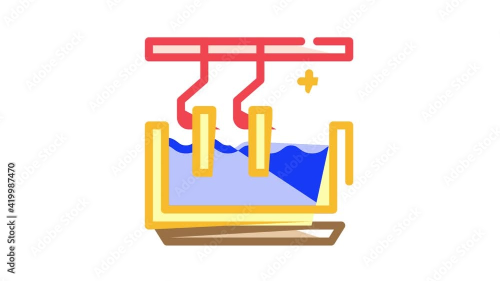 galvanic bath color icon animation galvanic bath color icon animation