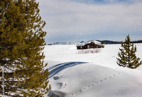 Cabin in a Snow Drift in Steamboat Lake State Park © Narrow Window Photog