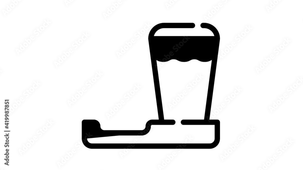 automatic drinker for dog black icon animation automatic drinker for dog black icon animation