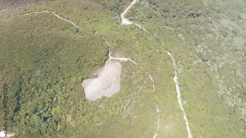 Vista aerea crater piroplastico volca Irazu en Costa Rica photo