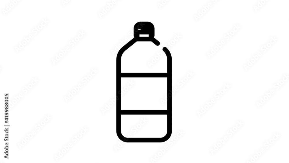 chlorine bottle black icon animation chlorine bottle black icon animation