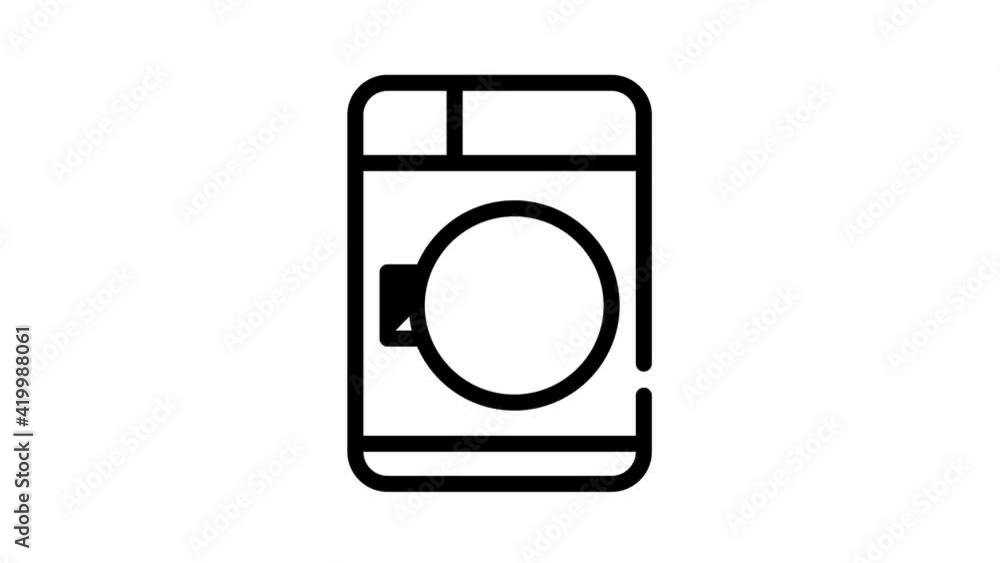 ozone laundry system machine black icon animation ozone laundry system machine black icon animation