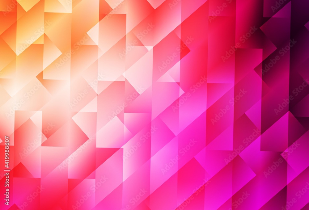 Obraz premium Light Pink, Yellow vector backdrop with rhombus.