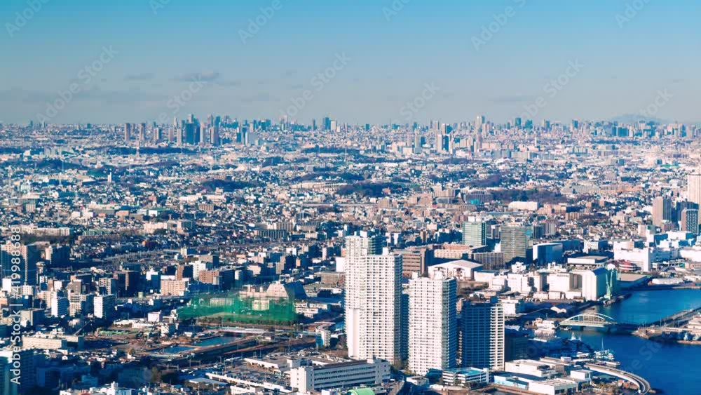 横浜から望む 東京都心方面 タイムラプス 2021 横浜から望む 東京都心方面 タイムラプス 2021