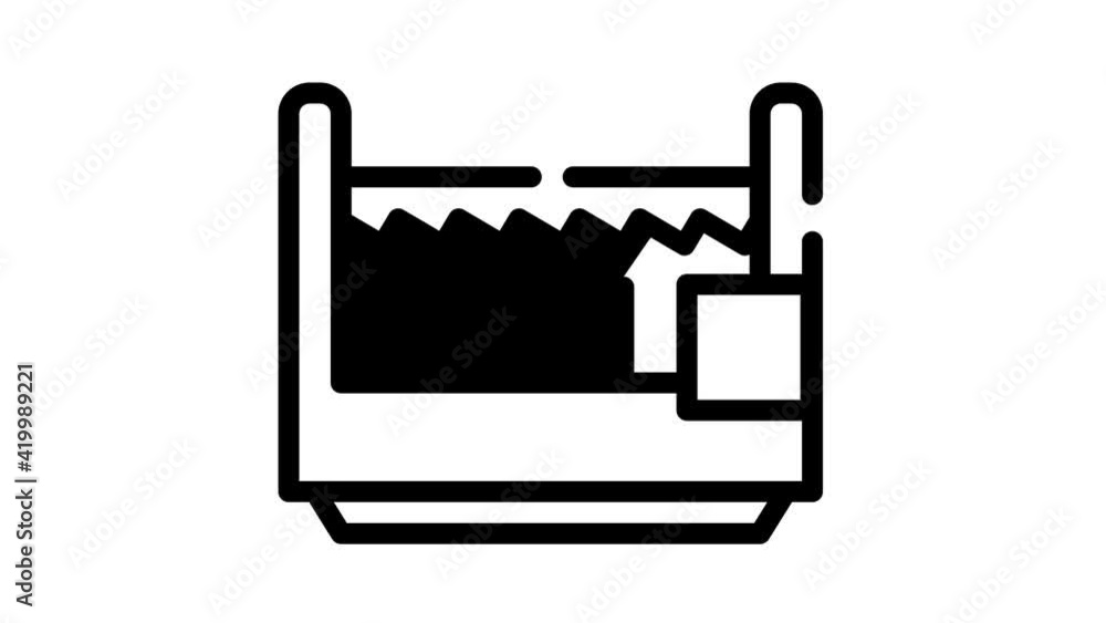 cutting metal glyph icon animation cutting metal glyph icon animation
