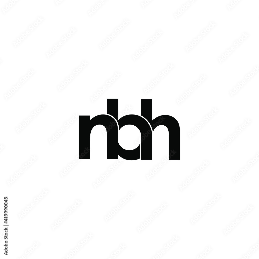 nbh letter original monogram logo design nbh letter original monogram logo design
